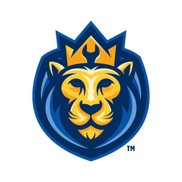 Service Lion Plumbing Heating Air Electric Logo