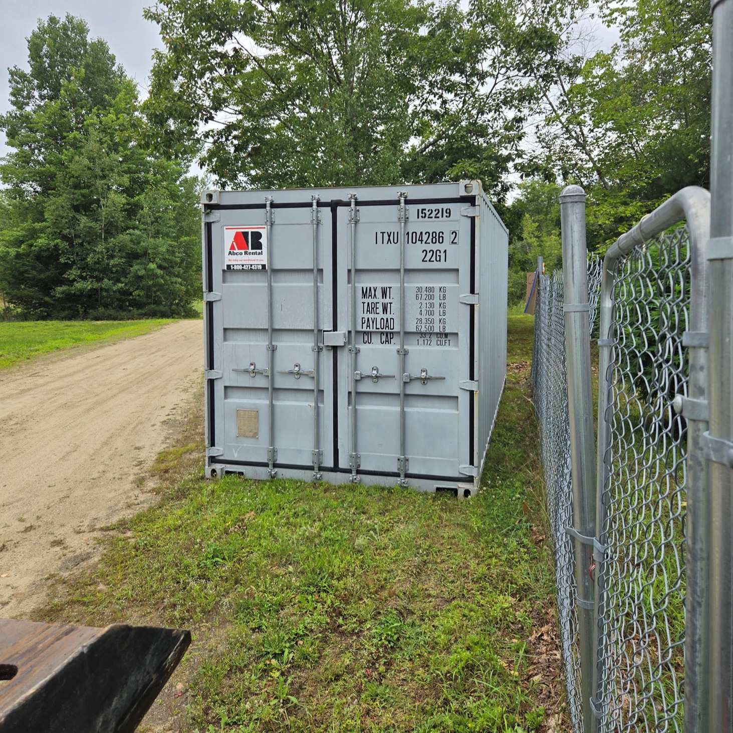 20-foot storage container delivered in Poland, ME for a move to Waterford, ME 
