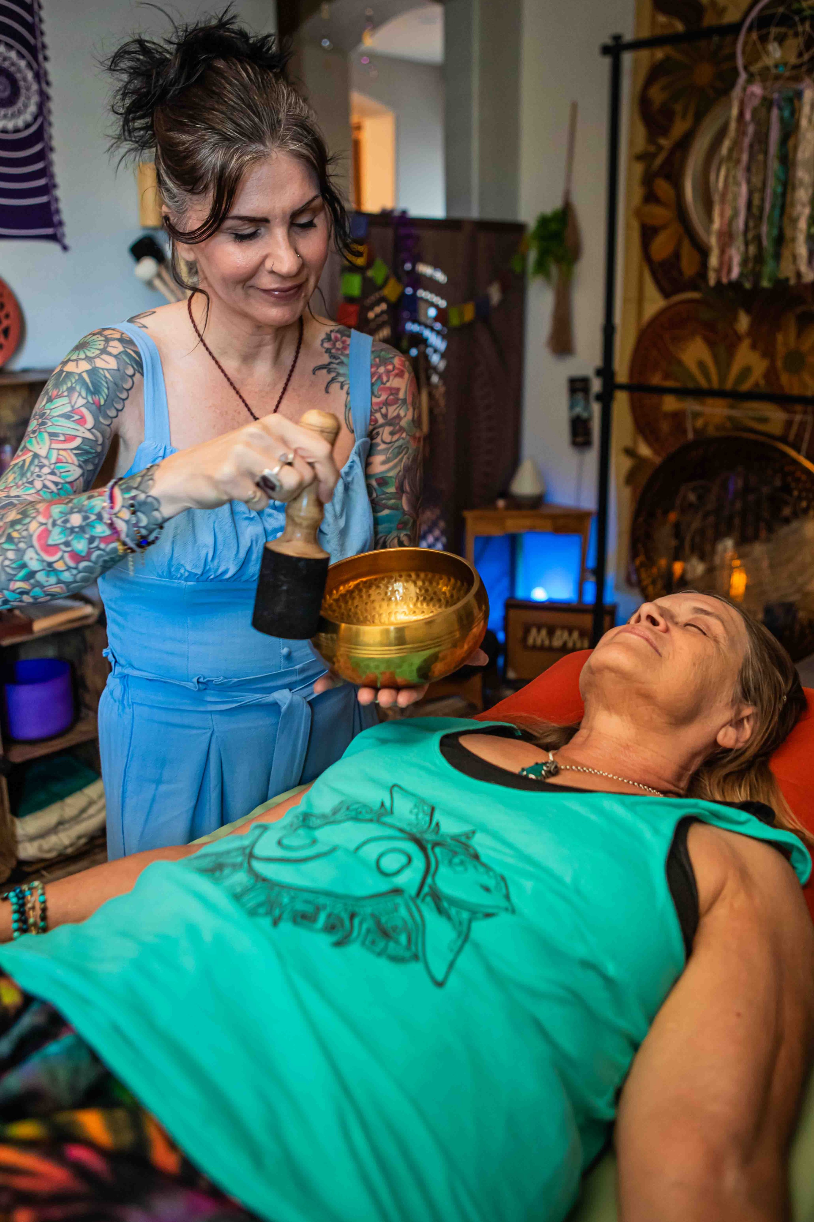 One-on-one sound healing session