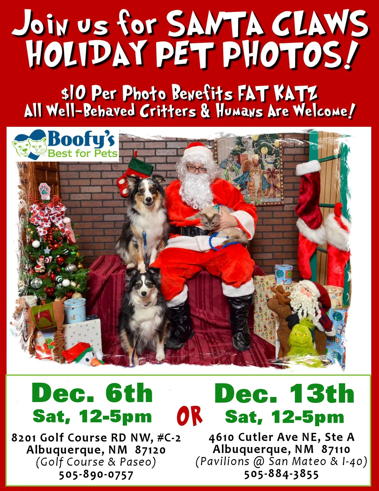 Image of Local Pet Event Santa Claws Holiday Pet Photos (Golf Course store) Nearby