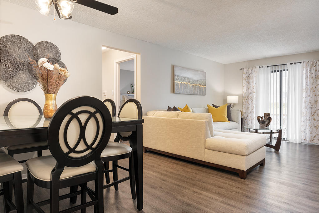 Open Concept Dining Area & Living Room