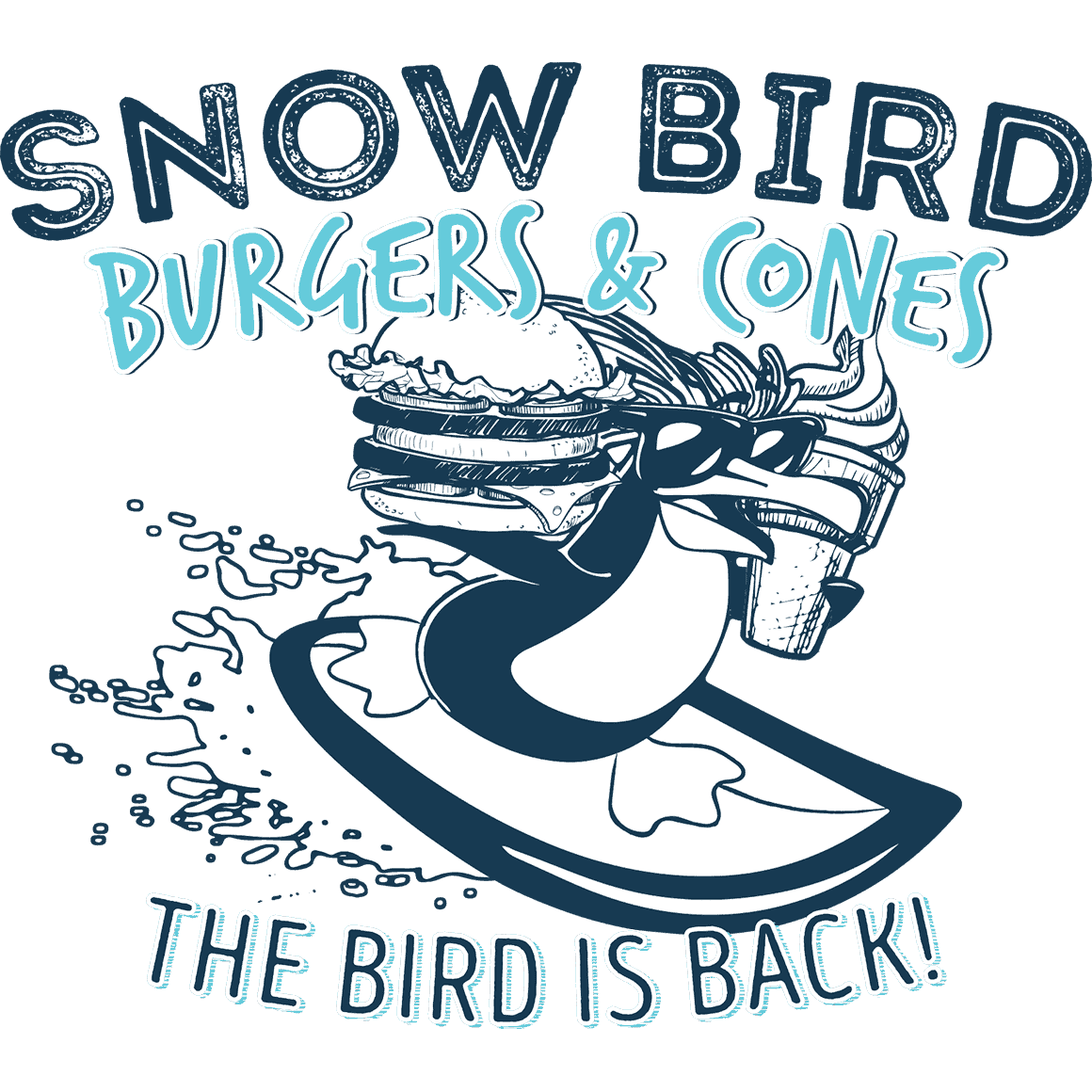 Snow Bird Burgers & Cones Logo