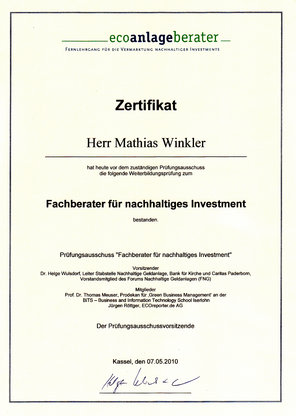 Bilder Winkler - Nachhaltige Finanzlösungen GmbH