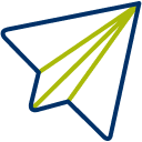 Paper airplane icon.