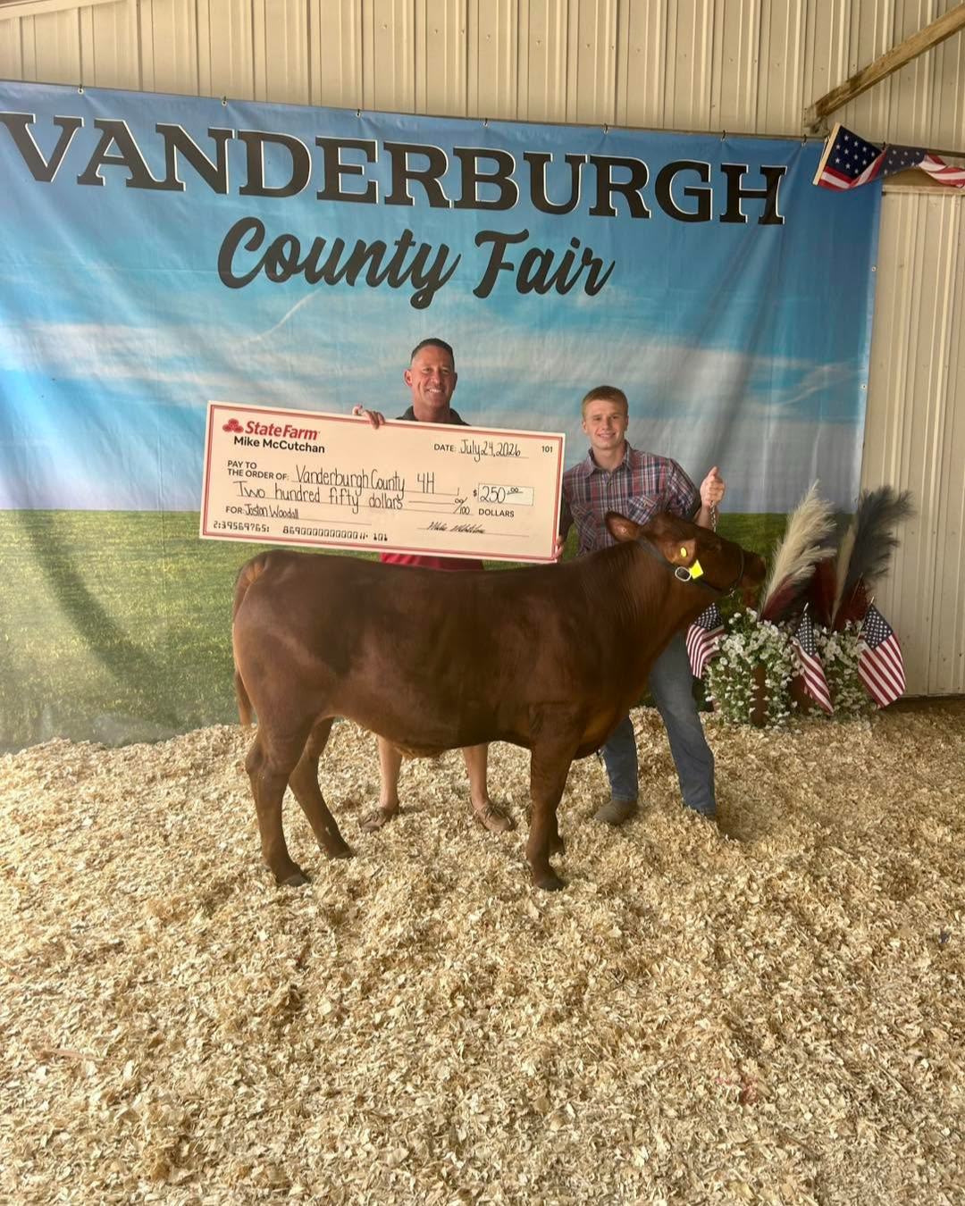 It was a beautiful summer day at the annual Vanderburgh County Fair livestock auction. We brought home a cow this year and had a great time supporting our local community. Call us today to move your home and auto coverage.
