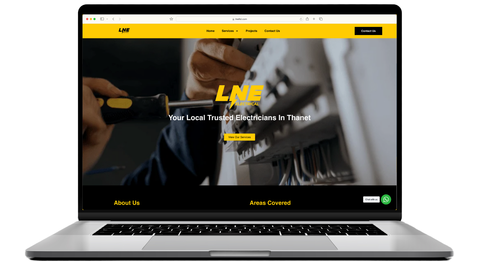 LNE Electrical Website Design Nera Marketing Ramsgate 07902 380846
