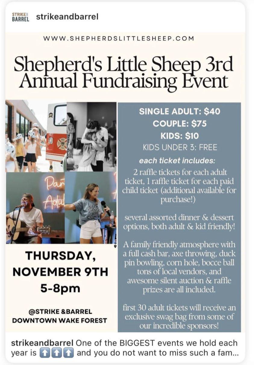 We're really excited to be a part of this event this year! Family friendly and supports an amazing cause!
Come out on Thursday to Strike & Barrel 5pm - 8pm 🎈