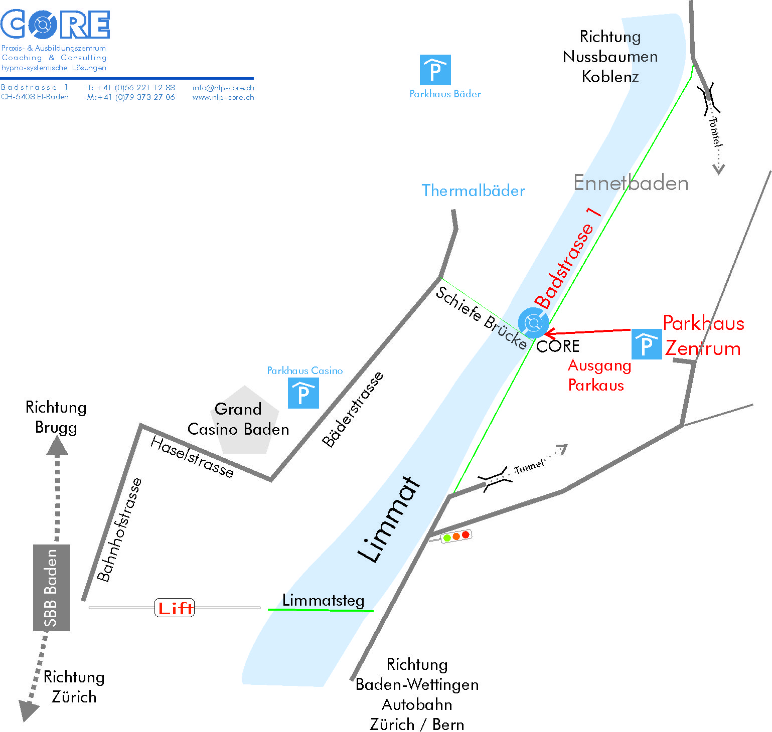 CORE Praxis und Ausbildungszentrum für systemische Lösungen, Karin Streuli, Badstrasse 1 in Ennetbaden