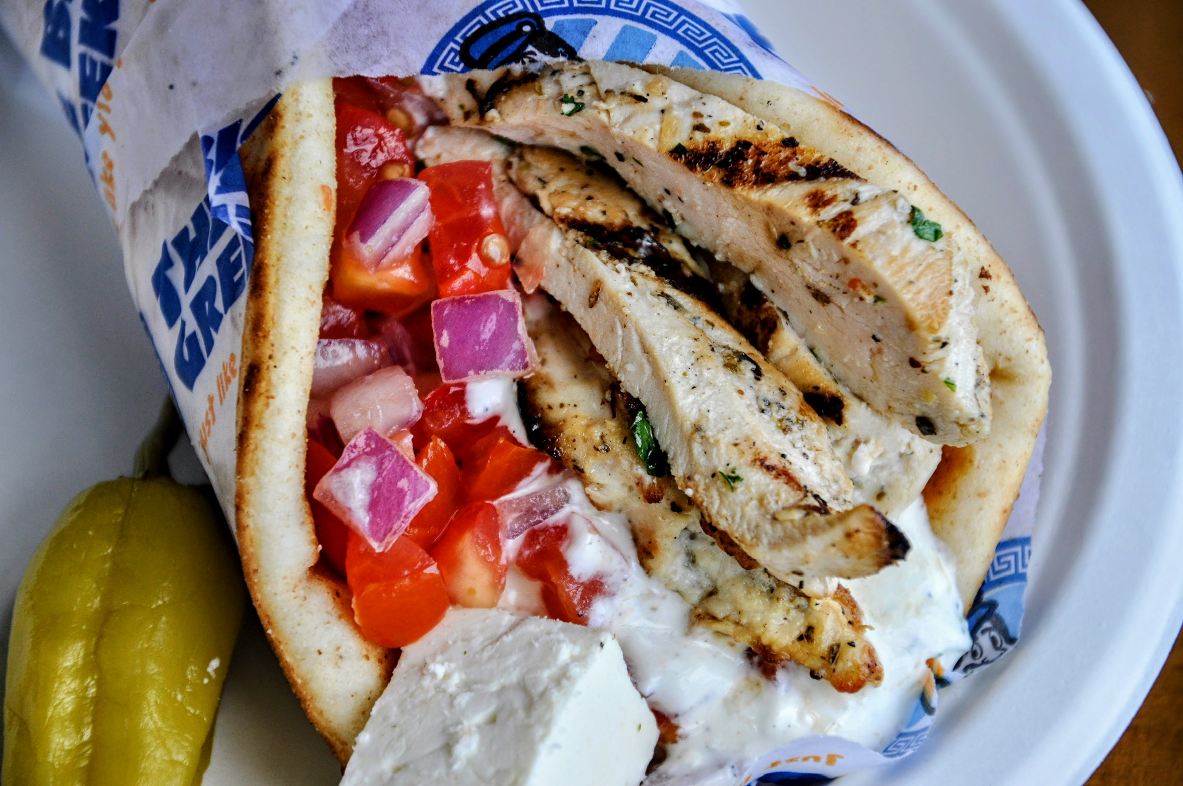 Chicken Pita Sandwich Close