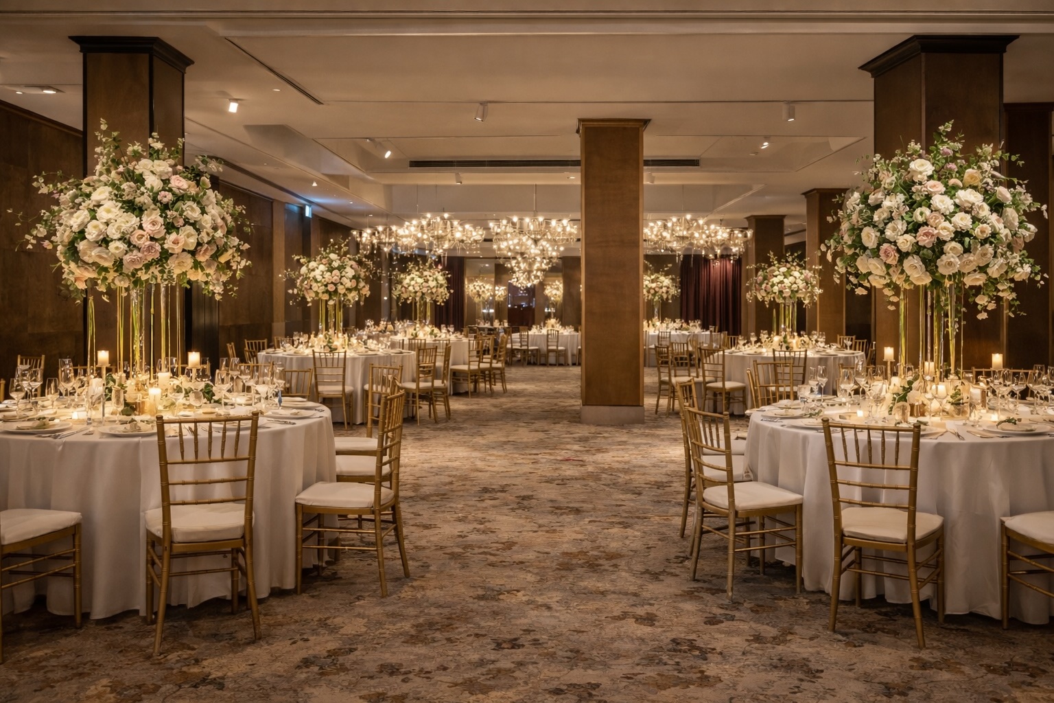 The Crystal Ballroom - Wedding Setup
