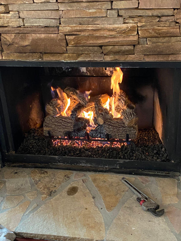 Today’s gas logs are very natural and realistic in appearance, leaving you to give up only the mess and maintenance of a wood fire.