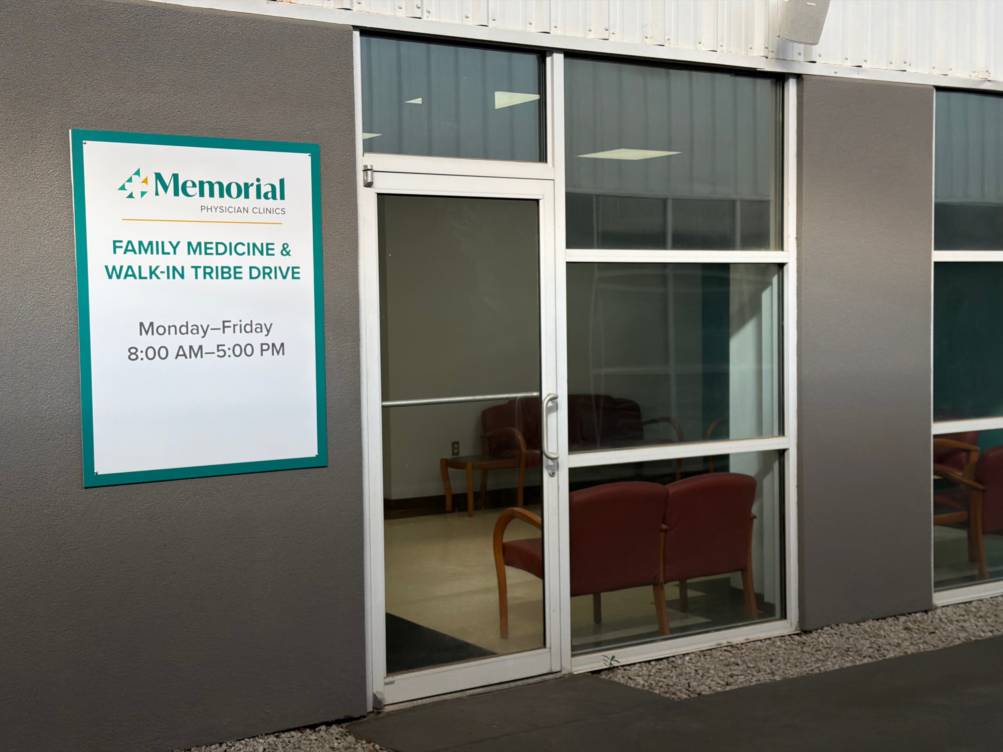 Memorial Physician Clinics Family Medicine and Walk-In Tribe Drive