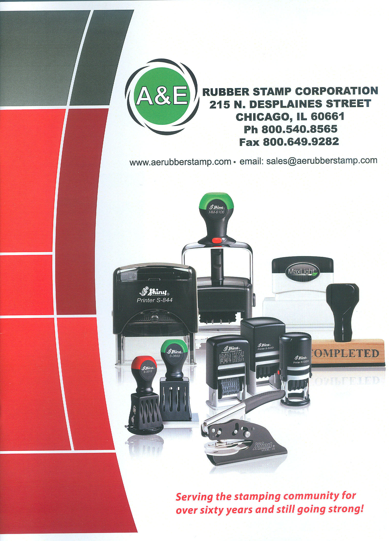 A & E Rubber Stamp Corporation - Chicago, IL 60661 - (312)575-1416 | ShowMeLocal.com