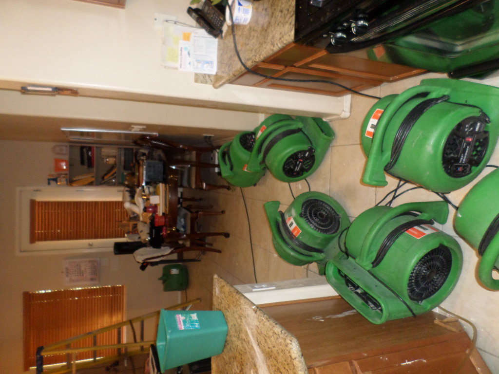 The SERVPRO air movers are set up and running!