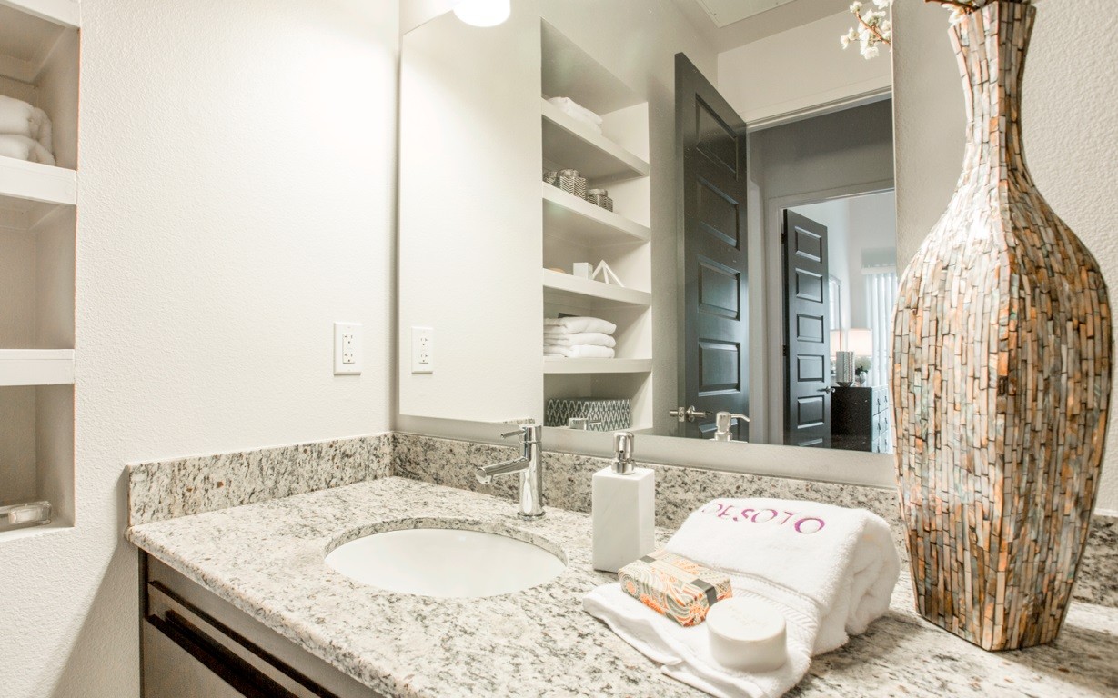Renovated Bathrooms With Quartz Counters