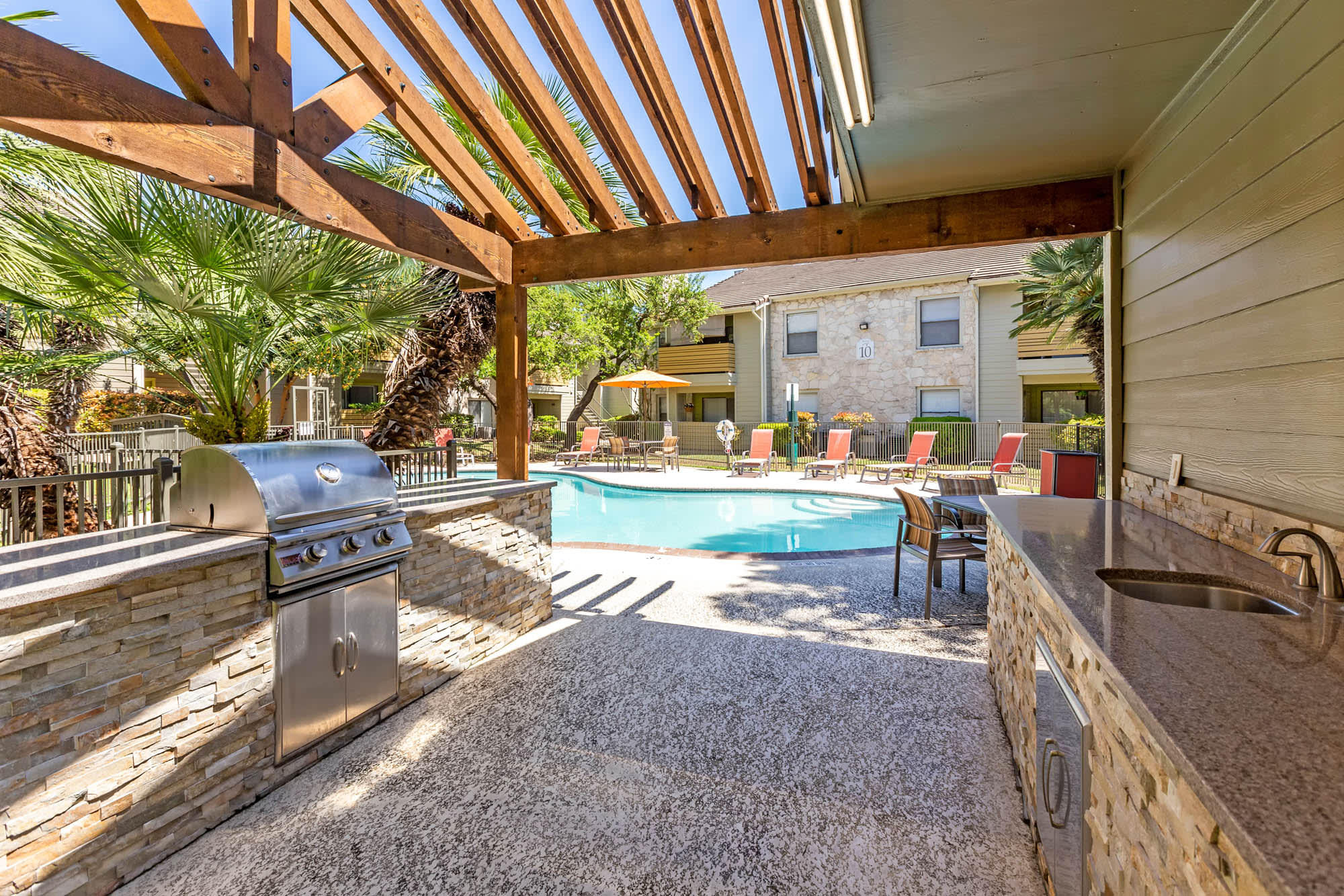 Outdoor Grill With Intimate Seating Area