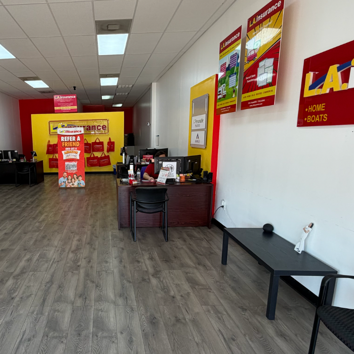 Interior of the L.A. Insurance Agency located at 9516 Jones Rd in TX 