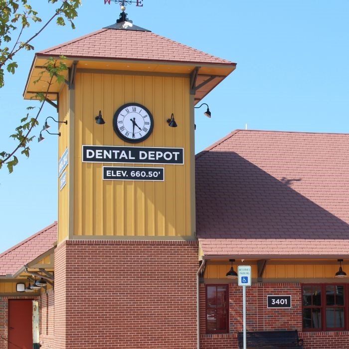 Dental Depot of West Norman, Oklahoma is the twenty-first addition to our family of practices. This location features 12 private operatories to serve patients in a comfortable setting for general dentistry and hygiene. This location also features updated décor while still holding true to the turn-of-the-century depot theme people have grown to love.