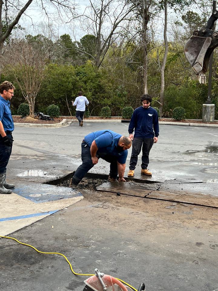 Bluewater Plumbing Service doing a large commercial plumbing repair project in Whiteville, North Car Bluewater Plumbing Service Wilmington (910)769-7051