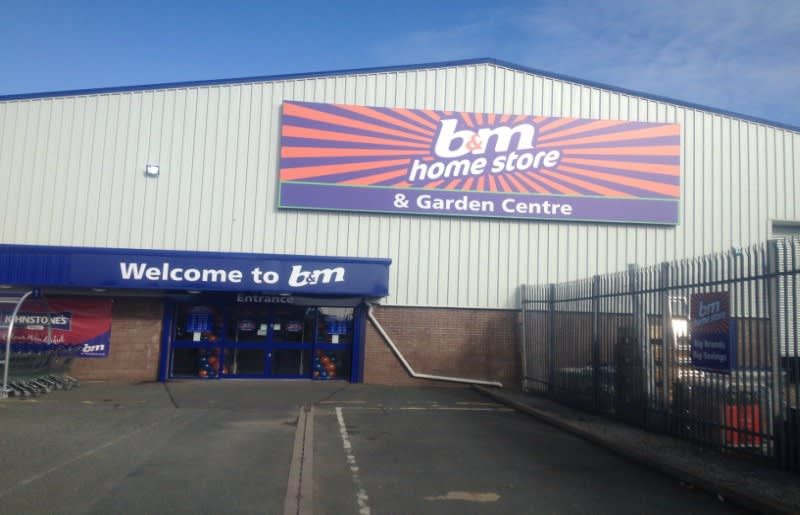 The exterior of the B&M Pembroke Dock Homestore on opening day.