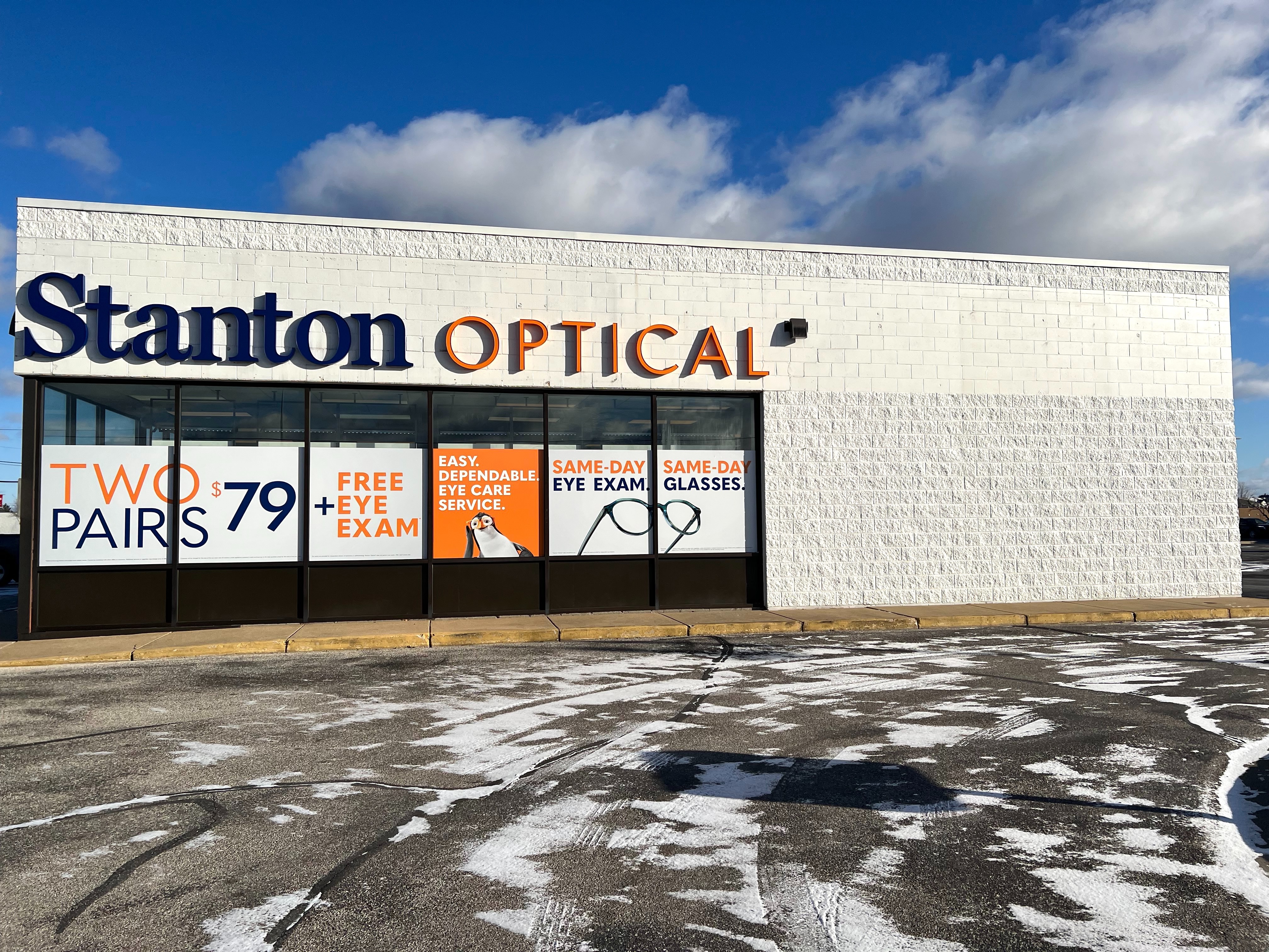 Storefront at Stanton Optical Store Saginaw MI 48604