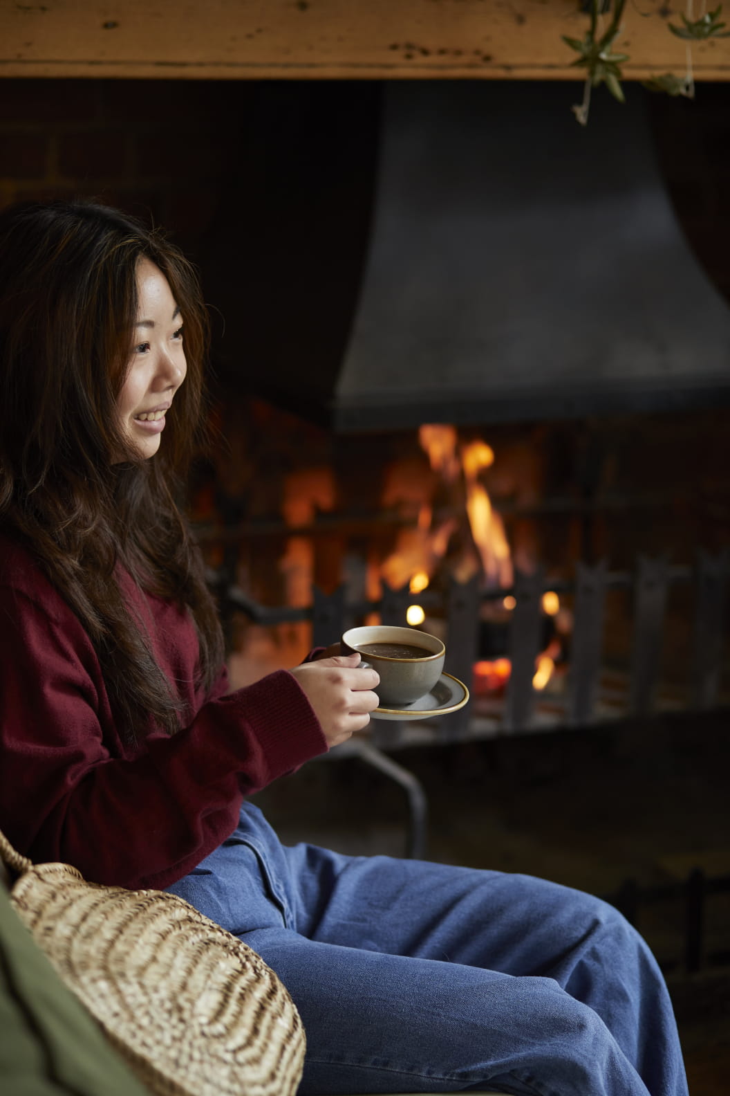 Coffee by the fire in Henley on Thames