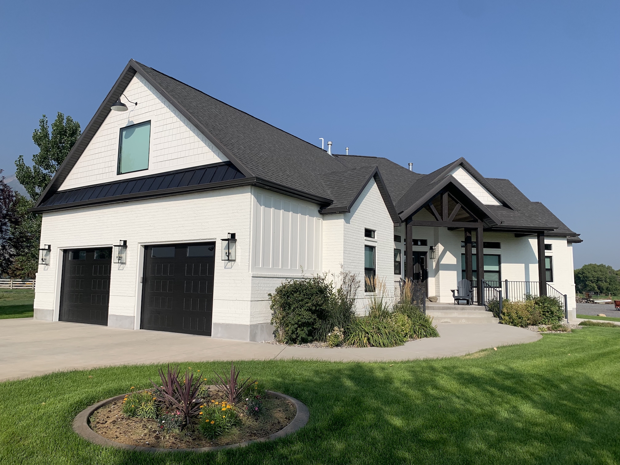 large home after stone installation
