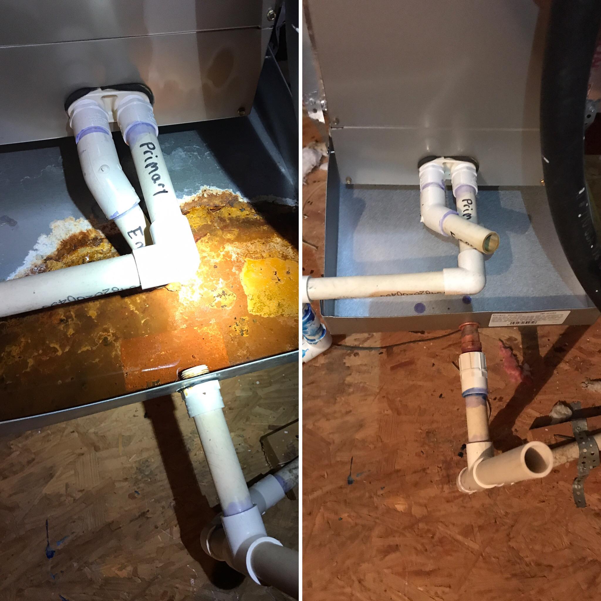 Drain Panel Replacement - before & after