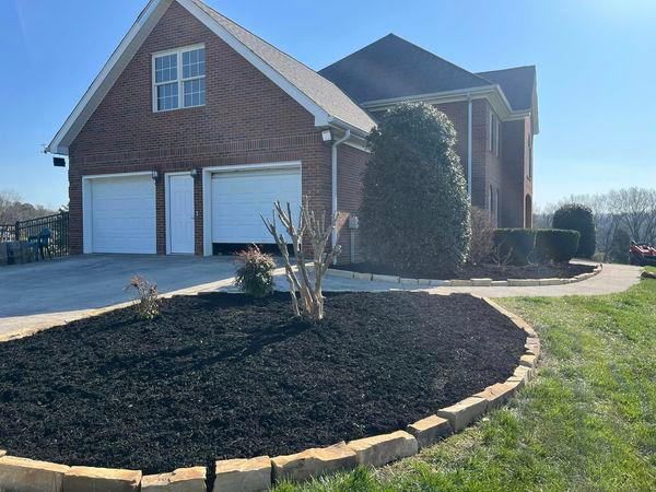 Contact Henry's Hardscape & Excavation to enhance the curb appeal at your property! 
-Pre Emergent 
-Black Hardwood Mulch 
-Natural Rock Boarder 
-Weed Barrier Fabric  
-Trimming
