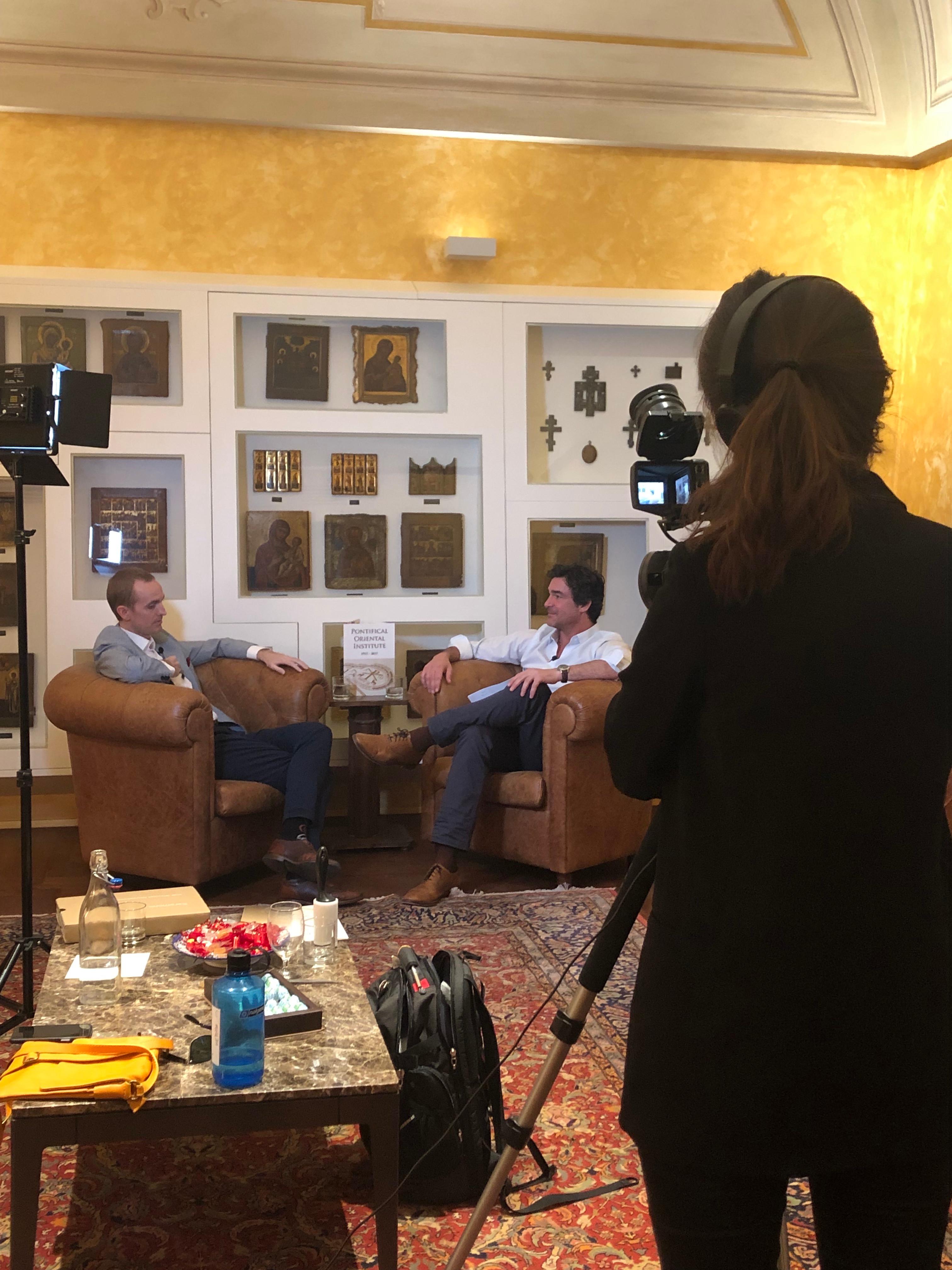 CommPro Worldwide behind the scenes at the Humanity 2.0 forum at the Vatican.