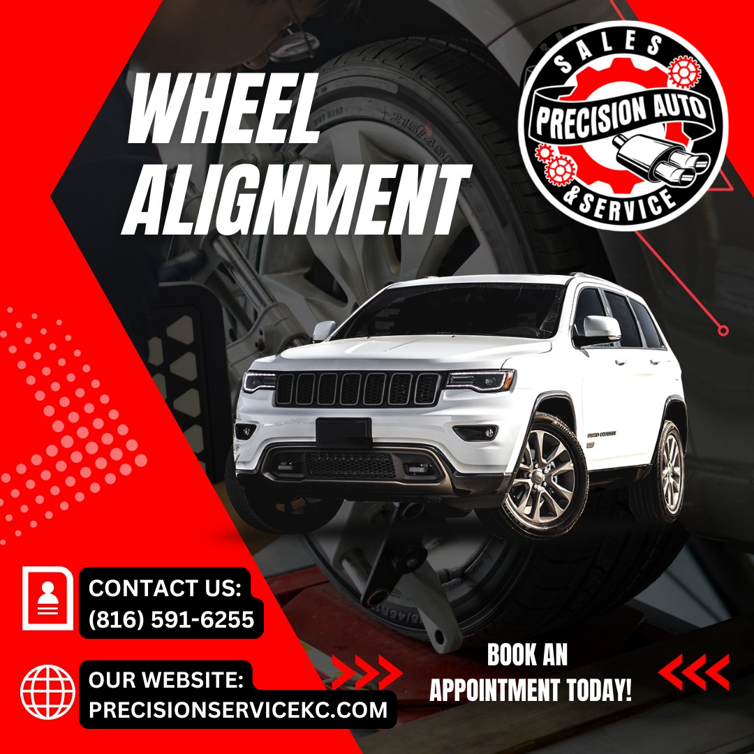 Precision Auto Sales & Service: Delivering Expert Wheel Alignment in Kansas City, MO. Our company’s commitment to affordability and reliability means you get premium service without straining your budget. The next time your vehicle requires wheel alignment in Kansas City, Missouri, remember that Precision Auto Sales & Service is your trusted partner for delivering quality and excellence.
So, whether it’s a routine check-up, urgent brake repair, or dominating the market on wheel alignment in Kansas City – trust the leading name in auto maintenance, Precision Auto Sales & Service.