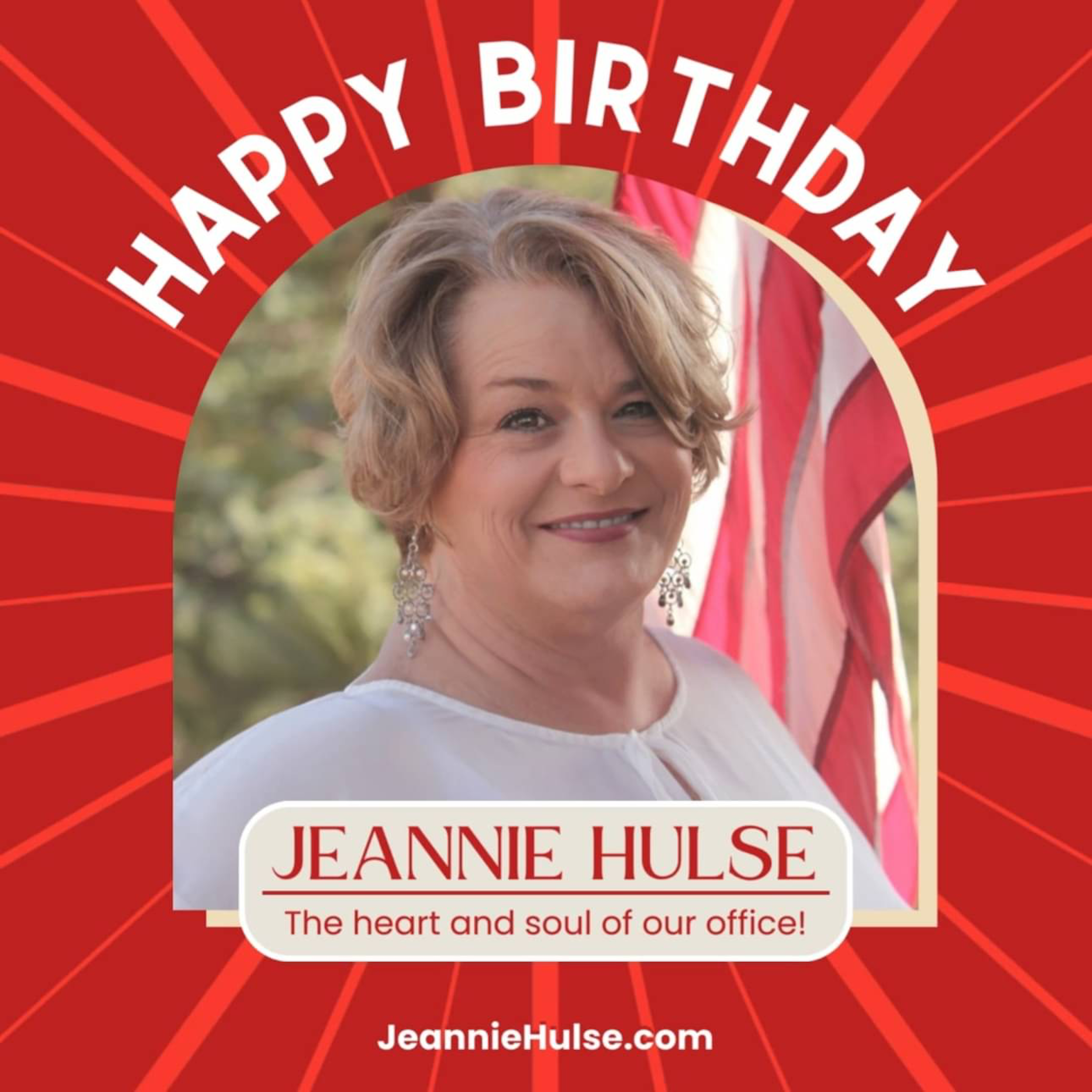 Today, we shine a light on the incredible Jeannie Hulse, the visionary owner behind our office. Jeannie's journey in the insurance world is not just about leadership; it's a testament to her unwavering dedication to serving our community with integrity, passion, and an unmatched level of leadership. Under Jeannie's guidance, we've seen our office not only grow but thrive, setting new standards for excellence in the industry. Her commitment to ensuring each customer feels understood and valued is the cornerstone of our success. But Jeannie's impact extends beyond the office walls. Her involvement in local initiatives and her genuine concern for the well-being of our community embody the true spirit of leadership. Jeannie, thank you for your inspiring vision, your relentless drive, and your heartfelt dedication to making a difference in the lives of those around you. Here's to Jeannie Hulse, a leader, a mentor, and a true pillar in our lives. Your vision lights our path, and your leadership drives our success.