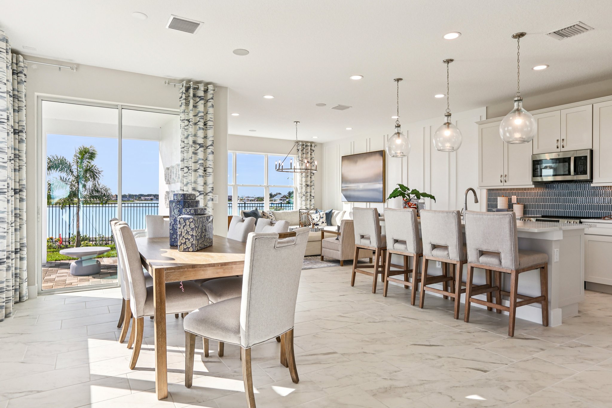 The Main Floor of a DRB Homes Bimini Home Plan at Isla Mirada in San Antonio, FL. 