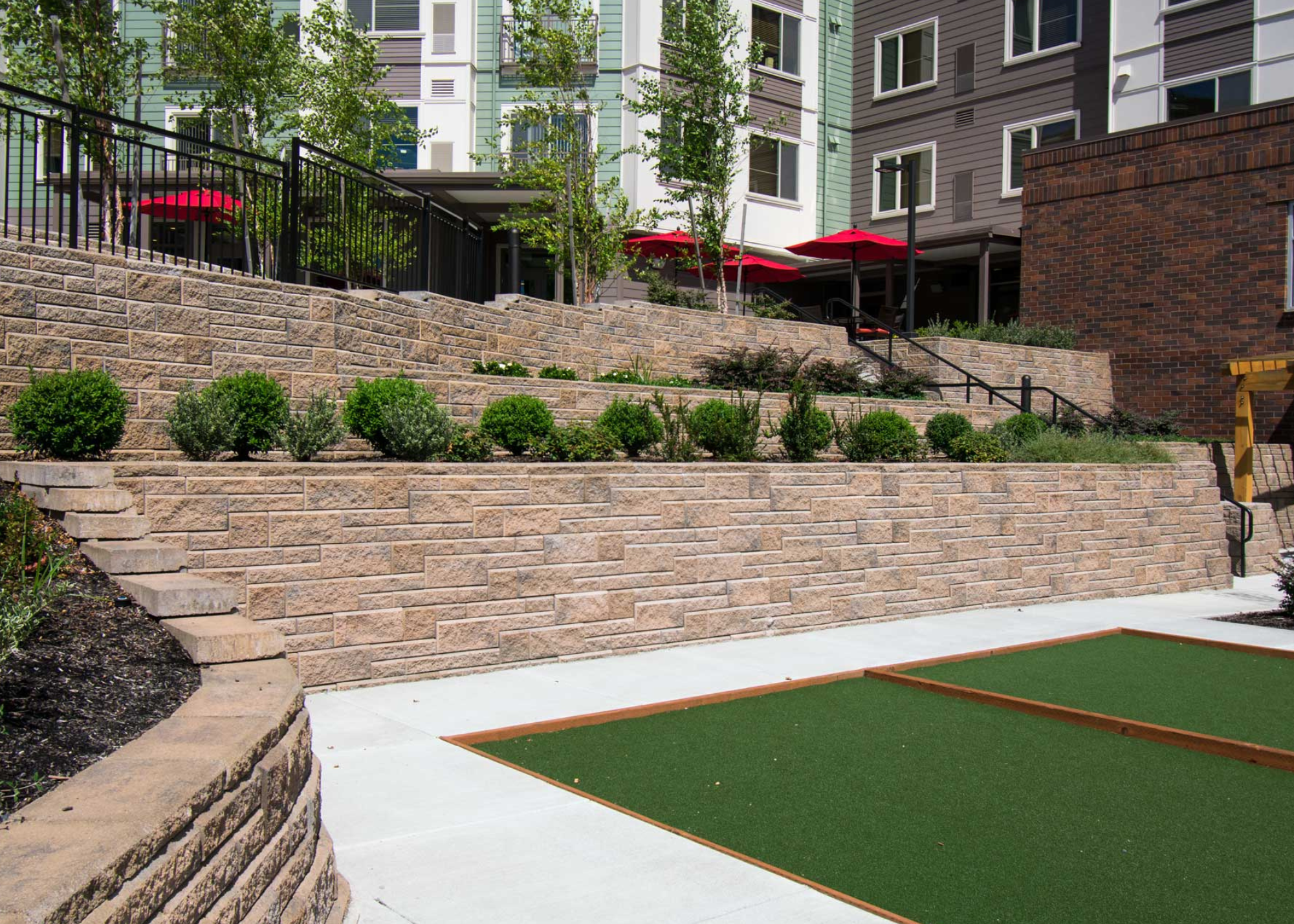 Retaining wall made from Oregon Block pavers