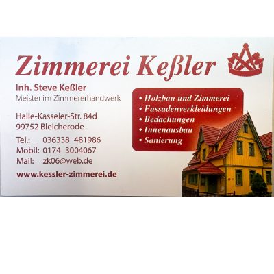 Zimmerei Steve Keßler in Bleicherode - Logo