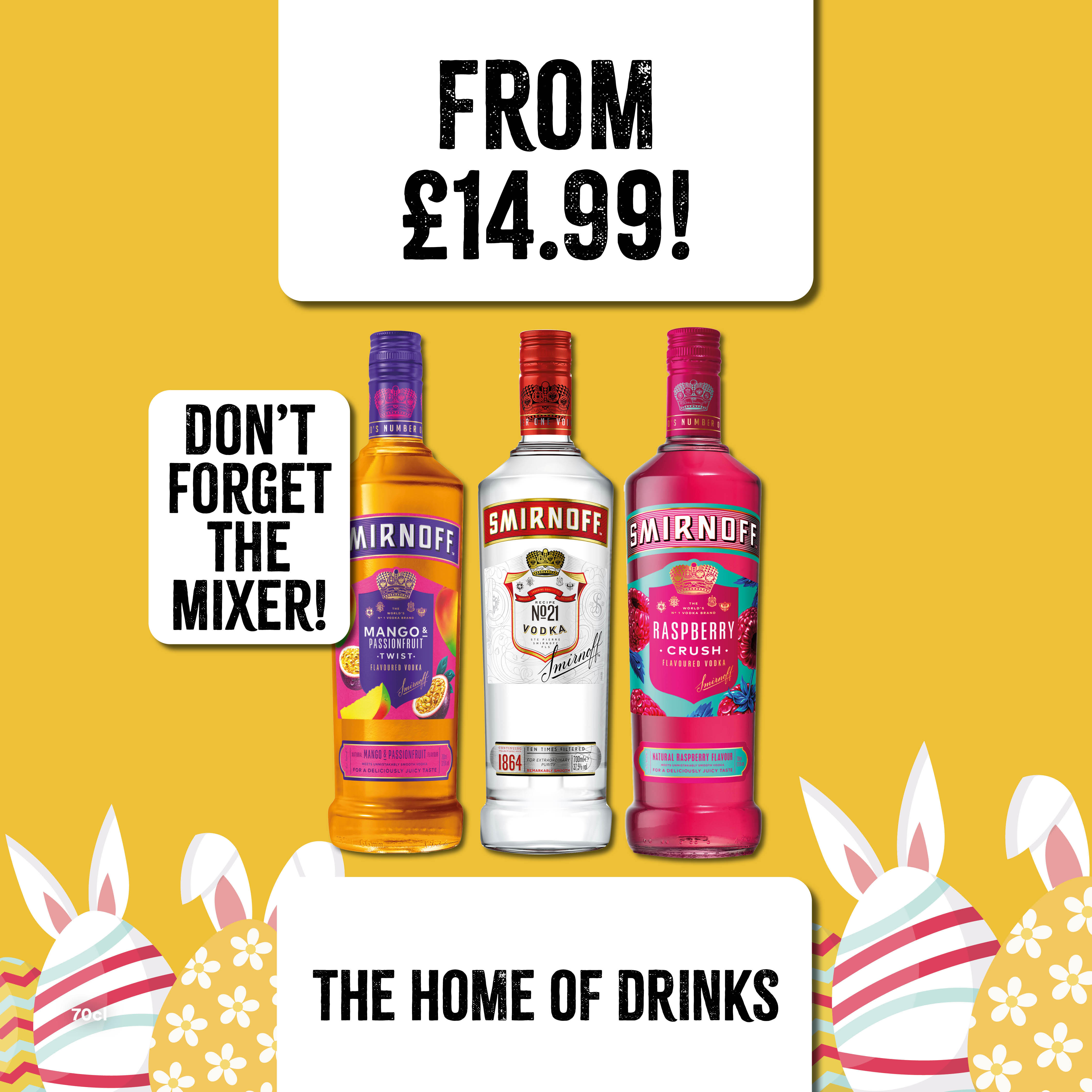 Smirnoff flavours - From £14.99 Bargain Booze Select Convenience Fleetwood 01253 283780