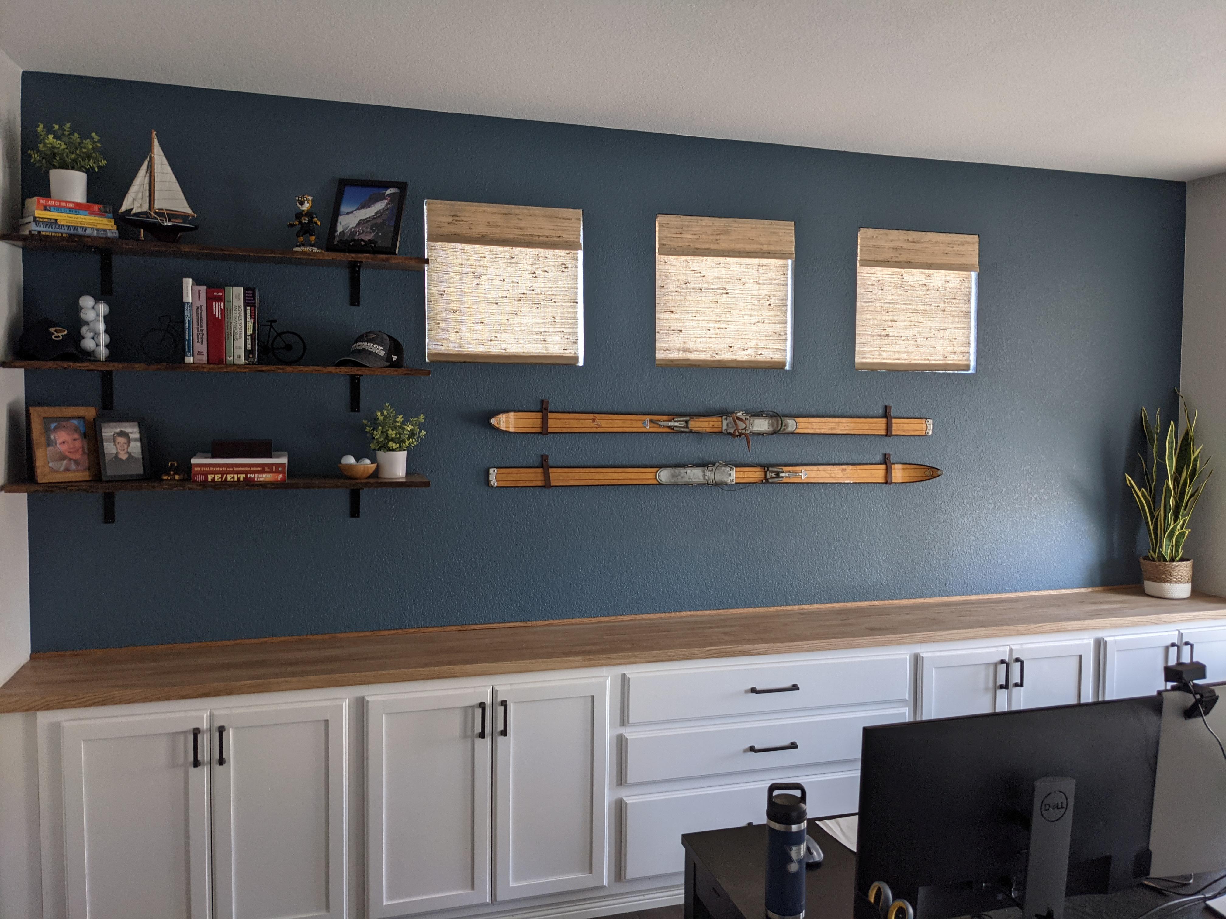Woven Wood Roman Shades in Castle Rock