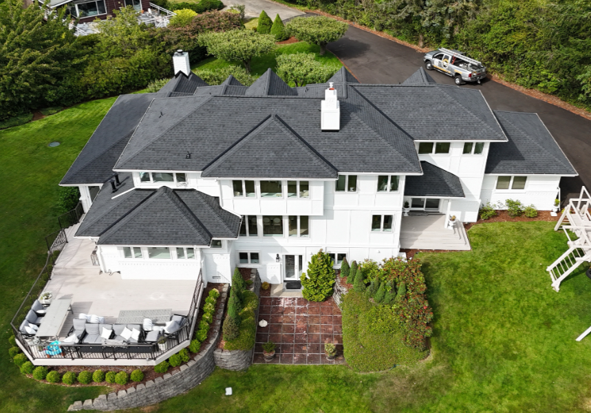 Residential roof replacement by Tecate Roofing. Durable asphalt and metal systems built for Pacific Northwest weather. Manufacturer warranty + no-down-payment guarantee. Pay only when the job is done right.