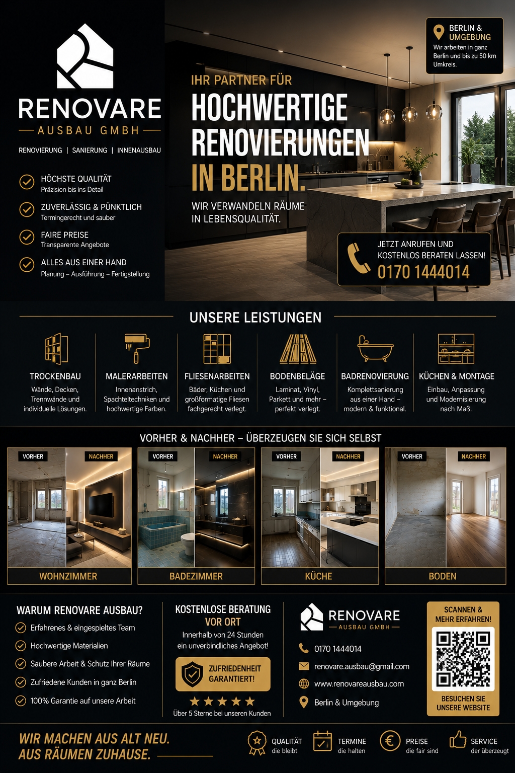 Professionelle Renovierung in Berlin - Renovare Ausbau GmbH, Hermannstr. 223 in Berlin