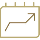 Uptrend graph icon.