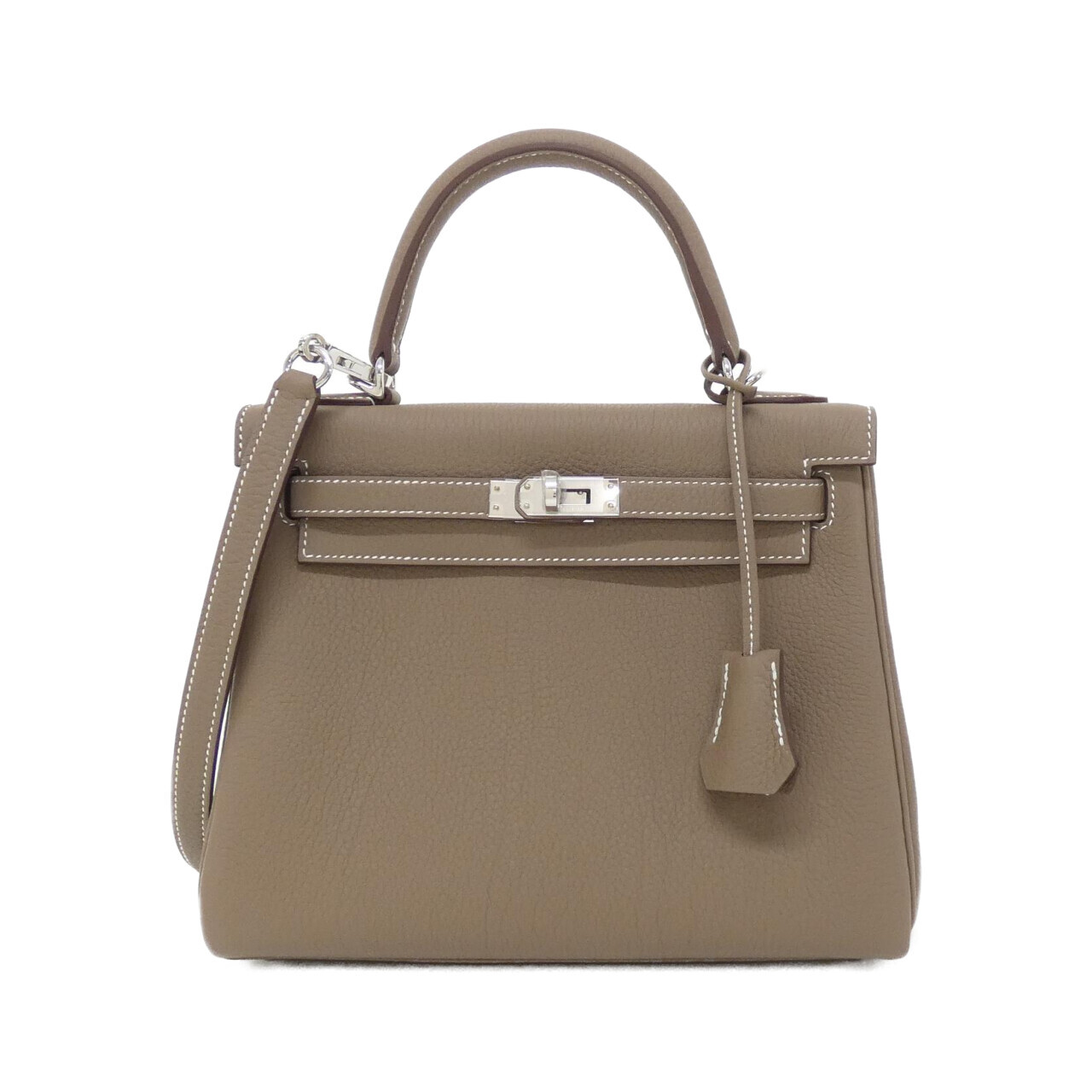 エルメス ケリー 25cm 044624CK トゴ ETOUPE シルバー金具 K刻印