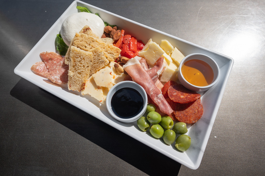 Artisan meats and cheese board