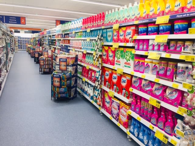 B&M's brand new store in Lurgan stocks a comprehensive range of the nation's biggest cleaning brands, from Daz and Ariel to Comfort and Fairy.