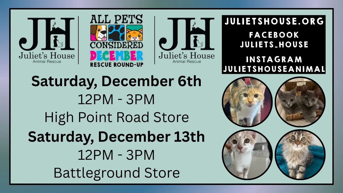 Image of Local Pet Event Juliet's House Animal Rescue Pop-Up at APC Nearby