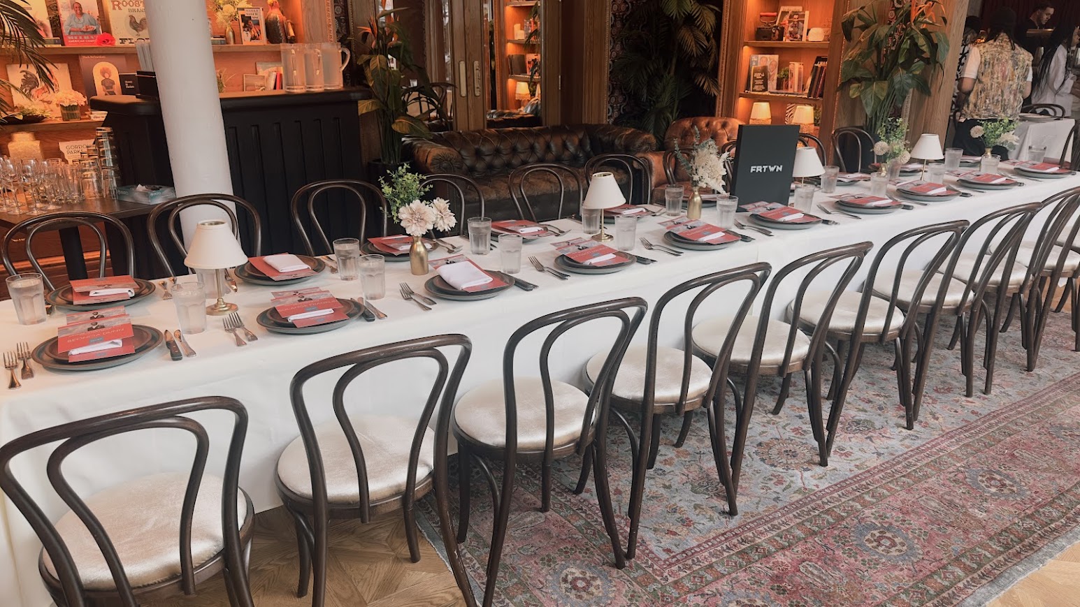 A private dining room at Red Rooster Harlem, available for group gatherings and private events. Located in Harlem.