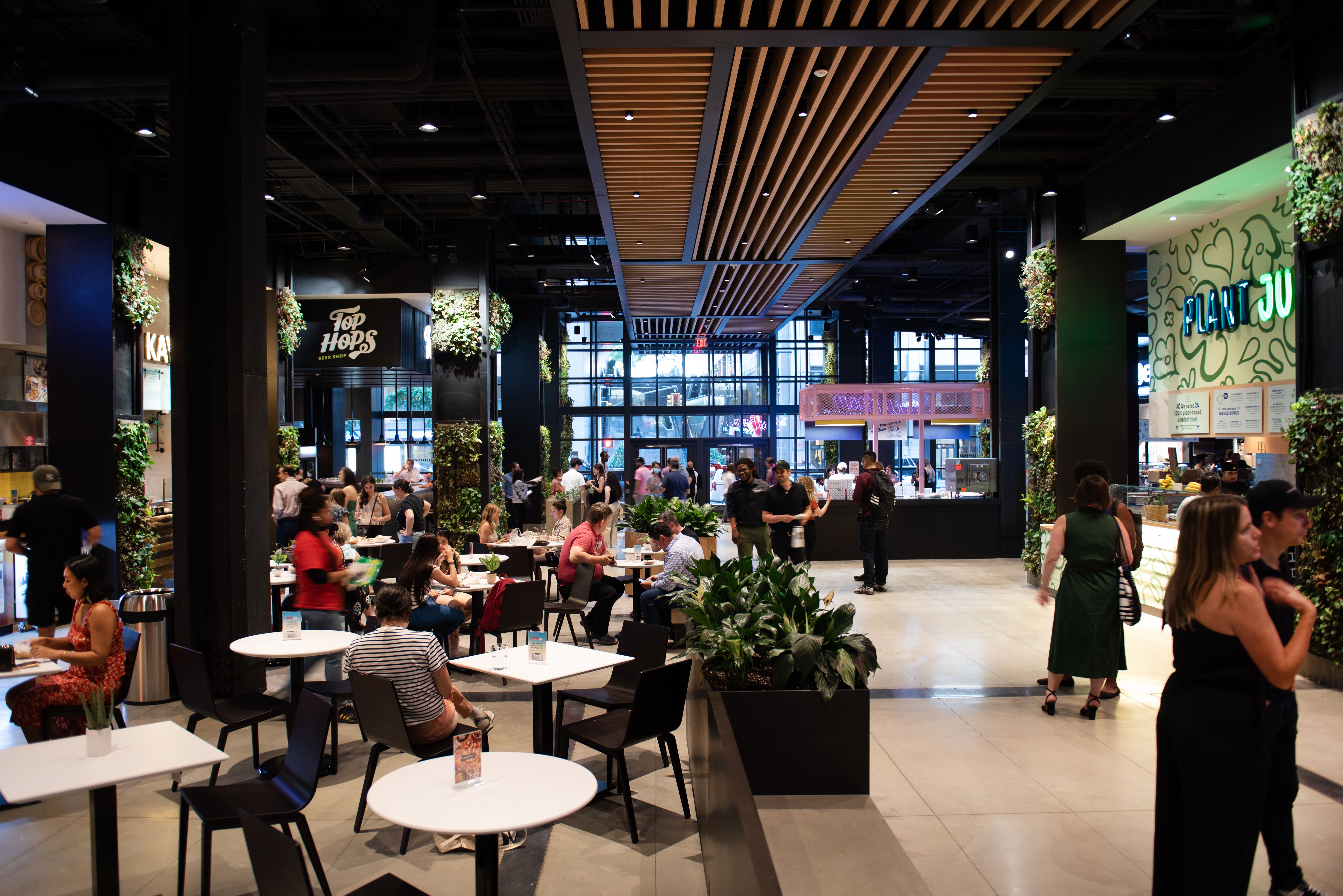 Inside our sprawling food hall located in Financial District.