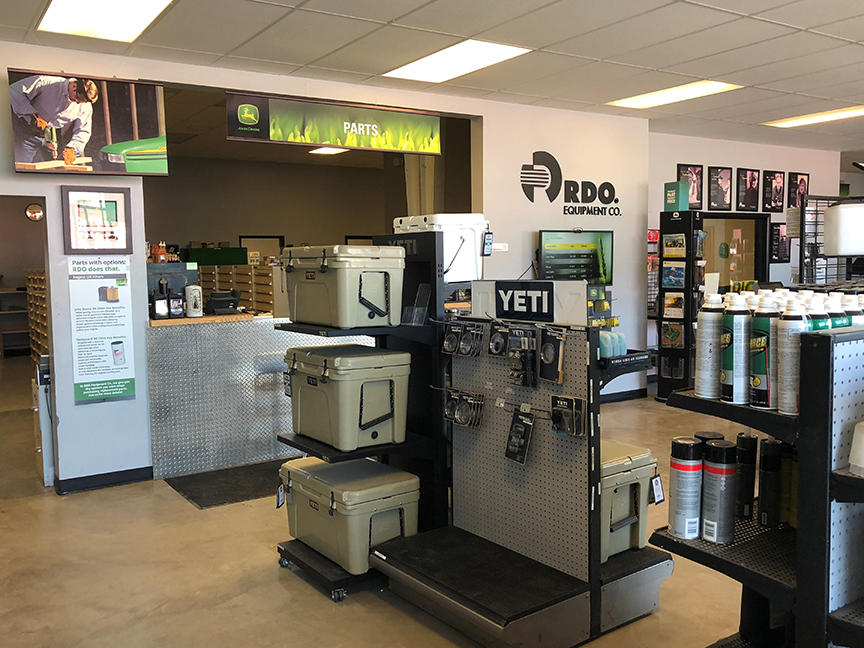 Yeti Display next to RDO Equipment Co. Parts Desk in Wellton, AZ