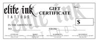 Elite Ink Tattoo Studios of Metro Detroit  Gift Certificates