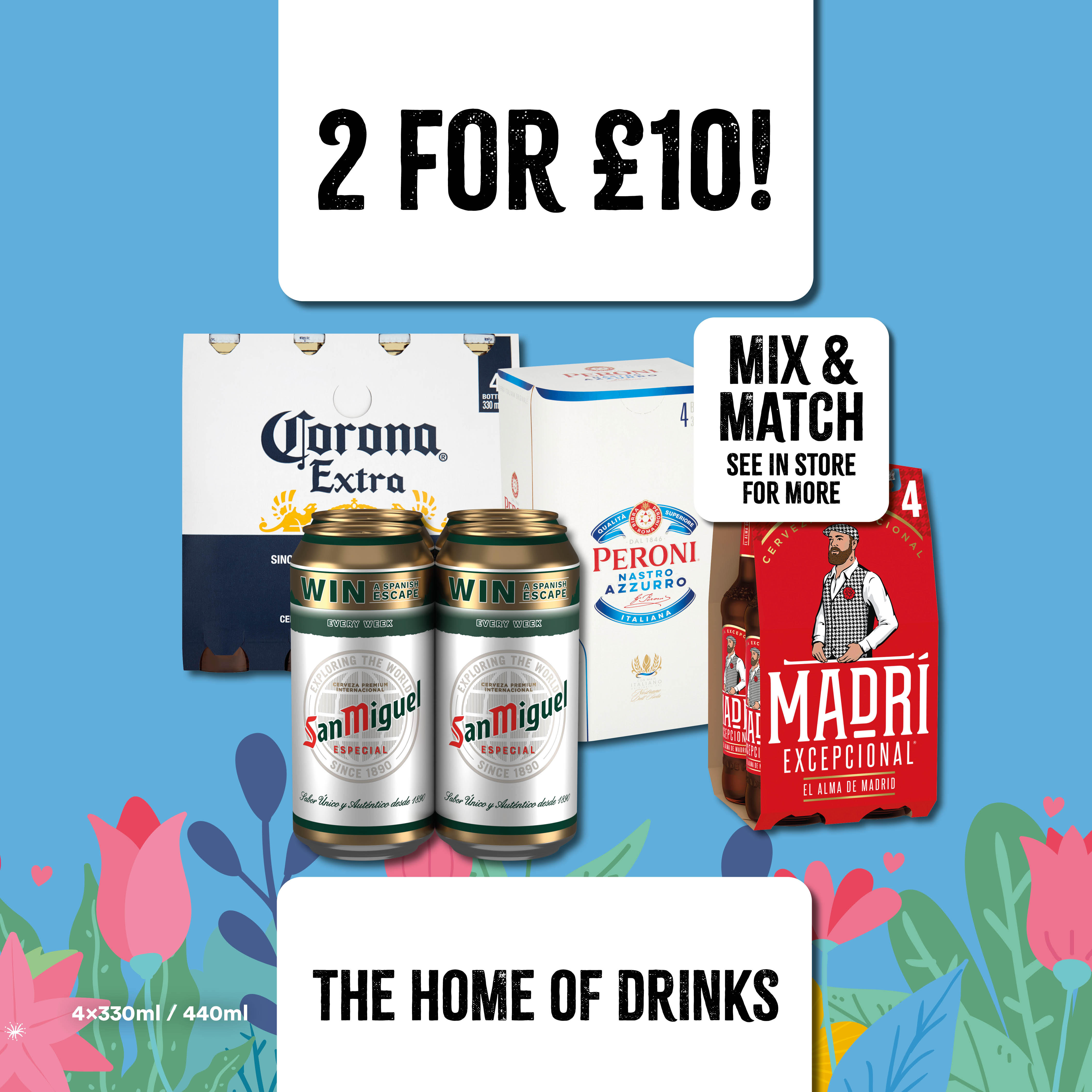 2 for £10 on selected beers Bargain Booze Crook 01388 760567