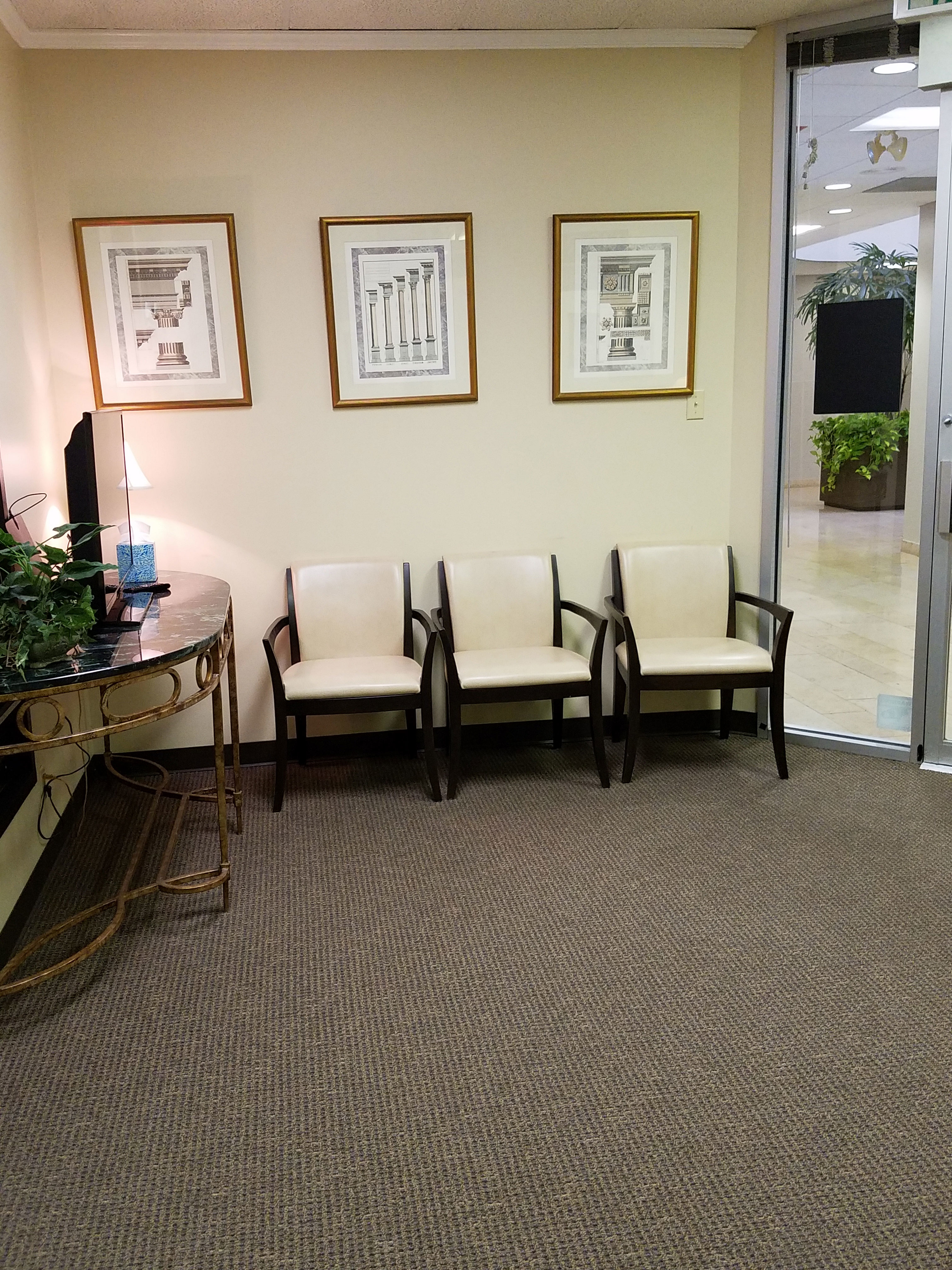 The lobby of Morris Bart's Baton Rouge office.